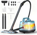 Steam Cleaner, 293°F 58 PSI Powerful Multipurpose Handheld Steam Mop for Home Use, 21 Attachments, 50Oz Capacity, Heavy Duty Steamer for Carpets, Floors, Cars, Tiles, Crack Cleaning, Azure