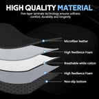 wuyaoyao Leather Car Seat Bottom Covers, Anti-Slip Front Seat Covers for Car, Auto Seat Cover Cushion Pad, Full Wrap Bottom Auto Seat Protector with Pocket Suitable for Most Vehicles (Black)