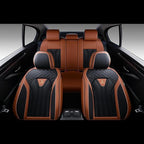 FLORICH Rear Seat Covers Leather Car Seat Covers Waterproof Back Seat Cover Automotive Seat Covers Universal Seat Cushion Protector for Most Cars Trucks SUV-Brown&Black