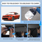 Sun Shade Sunshade for Dodge Charger 2011-2024 2025 Windshield Cover, 4-Layers Sun Shield 250T Silver Sun Visor Foldable Window Shade for Charger Blocks UV Rays Cooler Car Accessories