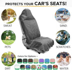 Waterproof Sweating Car Seat Cover for Post Gym Workout, Running, Swimming, Beach and Hiking, Universal Fit Non-Slip Towel Bucket Seat Protector for Cars SUV Trucks, Machine Washable (Grey)