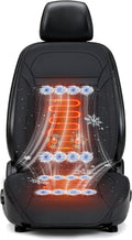 2026 Upgraded 3-in-1 Cooling Car Seat Cover with Climate Control & Massage, 12V Ventilated Cooling Seat Cushion for Summer, Universal Fit for Car SUV Truck Front Seat (black1)
