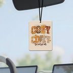Christian Fall Car Air Freshener 4 Pcs, Cozy Religious Quote Scented Hanging Decor for Women Men, Vehicles Home Church, Autumn Faith Based Mirror Gift