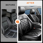 CX-30 Car Seat Covers Custom Fit for Mazda CX-30 2020-2026, Full Coverage Premium Leather Waterproof Breathable Seat Covers, Automotive Seat Protectors, Airbag Compatible(2 Front Seats, Black)