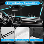 Car Windshield Sun Shade for 2018-2024 2025 2026 Honda Accord Front Window Sun Visor Reflector 210T Blocks UV Rays Foldable Sunshade Car Interior Protection Accessories