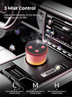Waterless Diffuser for Essential Oil: Mini Battery Scent Diffuser for Room&Home&Car with 9 Colors LED Light - Aroma Cool Mist Machine Bright Red