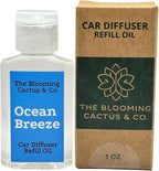 1 OZ Premium Car Diffuser Refill Oil – 2 Pack Long Lasting Fragrance Oil for Car, Home & Office | Compatible with Most Diffusers | Fresh, Pleasant Scent for Every Space (Black Ice + Ocean Breeze)