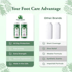FOOT SENSE All Natural Foot & Shoe Powder, Foot Odor Eliminator for Long-Lasting Odor Control Lasts up to 6 Months, Disinfects & Deodorizes, Safe for Men, Women, Kids, Athletes, 100g