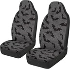 Halloween Bat Car Front Seat Covers Breathable Car Seat Covers Front Seats Only Stretch Polyester Fabric Cover Easy to Install Universal Fit for Most Vehicle