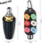 Selkie Turbo Nozzle for Pressure Washer, 4000 PSI Rotating Turbo Nozzle 1/4" Quick Connect, 7 Pieces Spray Nozzle Tips & Nozzle Holder, Additional 1.1 mm Orifice Nozzle