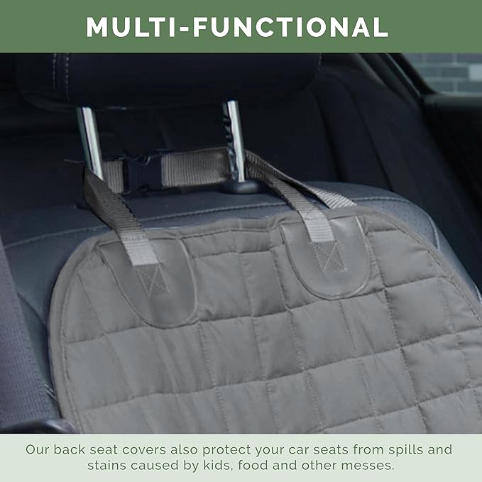 Elegant Comfort Premium Pet Car Seat Cover for Front Seat, Luxury Microfiber Car Seat Protector, Heavy Duty and Durable, Non-Slip and Waterproof Car Seat Cover for Trucks, Cars, and SUVs, Gray