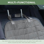 Elegant Comfort Premium Pet Car Seat Cover for Front Seat, Luxury Microfiber Car Seat Protector, Heavy Duty and Durable, Non-Slip and Waterproof Car Seat Cover for Trucks, Cars, and SUVs, Gray