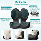 Ergonomic Seat Cushion,Office Chair Cushion with Lumbar Support Pillow,Car Orthopedic Seat Cushions,Designed for Sciatica,Tailbone,Back Pain Relief,for Office,Car,Truck,Home,Desk Chair