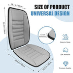 Car Seat Cushion, Memory Foam Cushion for Car Seat, Lumbar Support Pillow, Seat Cushion for Full Back and Seat, Ideal for Car Seat Driver, Office Chair, Wheelchair and Back Pain Relief (Gray)