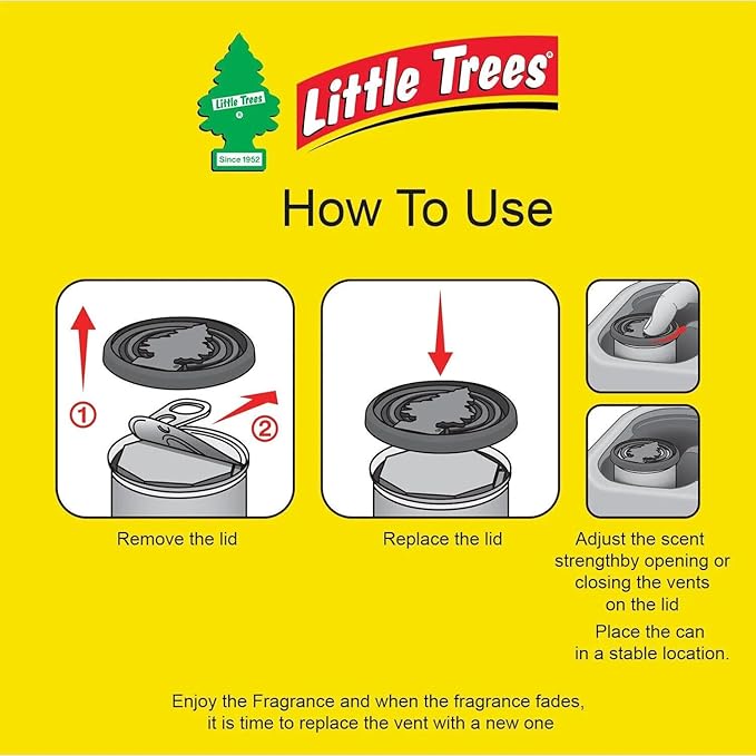 Little Trees Fiber CAN, Black Ice (Pack of 6)