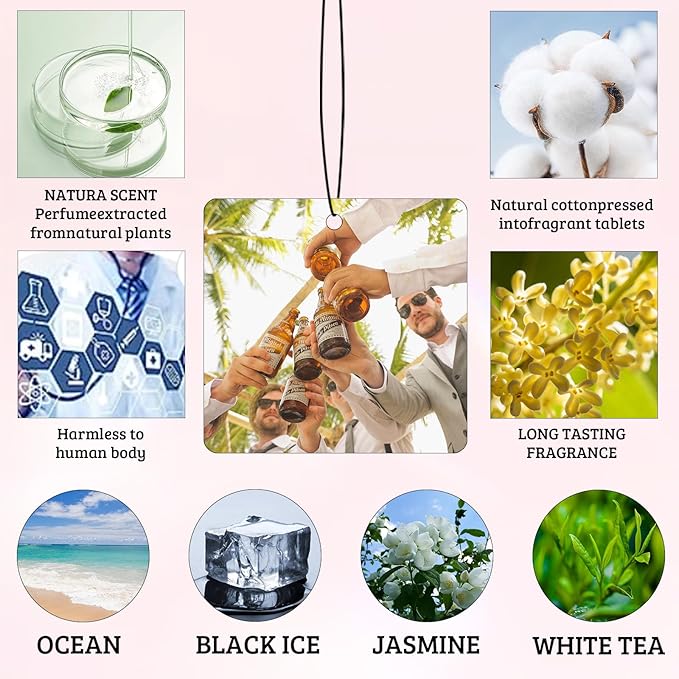 Custom Car Air Fresheners Bulk 10–100 PCS, Personalized Double-Sided with Photo Text Logo, Wholesale Auto Air Freshener for Wedding Party Business Promotion Gifts (Personalized, 10PCS-Square)