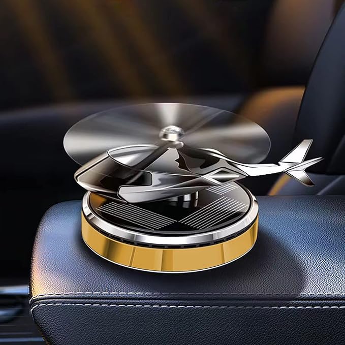 Helicopter Car Air Freshener Rotating Solar Car Freshener Airplane Car Perfume