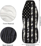 ELEQIN Squirrel Front Car Seat Covers 2pcs, Black Camo US Flag Automotive Seat Covers Car Accessories Universal Size Fit for Most Cars,SUVs&Trucks&Vans