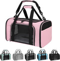 Cat Carriers Soft-Sided,Pet Carrier for Small Cats Dogs Puppies up to 1-15 LBS,TSA Airline Approved, (Medium,Pink)