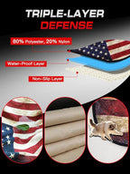 American Flag Car Seat Towel Protector (1-Pack), Waterproof Sweat-Proof Non-Slip Cover for SUV, Truck & Sedan, Patriotic Seat Mat for Gym & Beach, Washable & Easy Install, Ideal Celebration Gift