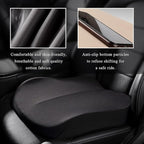 Car Seat Cushion, Comfort Memory Foam Car Cushion, Non-Slip Auto Booster Seat Cushion for Improve Driving Vision, Suitable for Vehicles Trucks SUVs Car Accessories (Black)