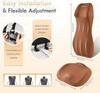 FLORICH Memory Foam Seat Cushion for Car and Lumbar Support Headrest Pillow Ergonomic Car Seat Back Support Neck Pillow for Driving Truck Driver Seat Cushion Lumbar Pillows for Back Pain Relief, Brown