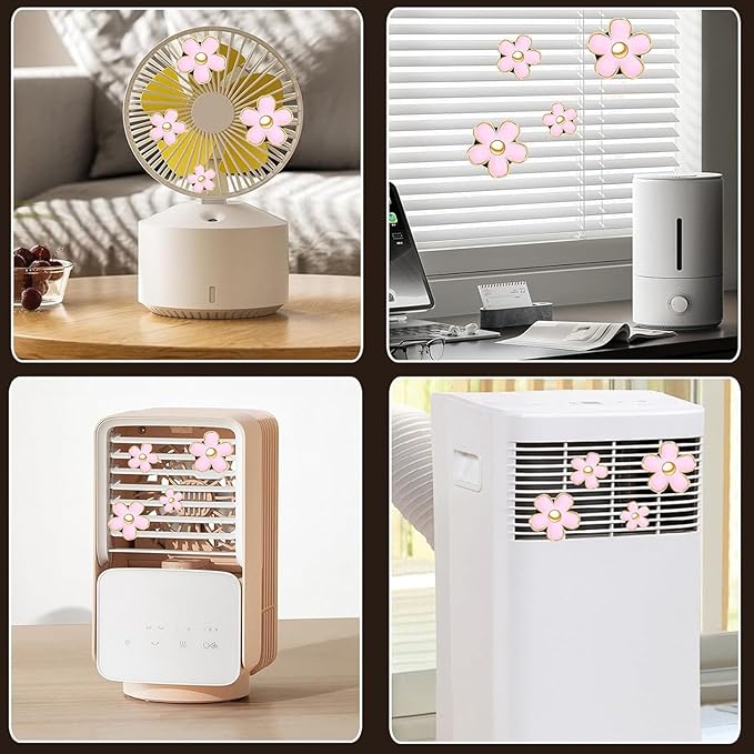 6pcs Colorful Daisy Flower Auto Air Vent Clips, Car Air Outlet Freshener Clip for Car Interior Decoration Accessories (Pink)