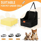 Dog Car Seat for Medium Dogs – Premium Pet Booster Seat with Two Pet Safety Belts, Detachable Washable Cover Non-Slip Base, Portable Dog Travel Seat for Road Trips & Daily Errands Up to 35lbs