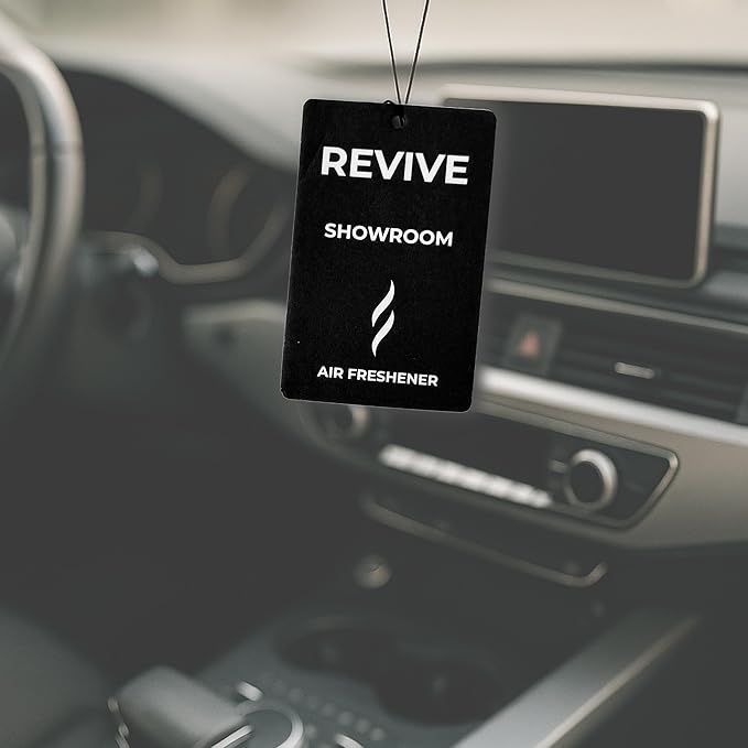 Premium Hanging Car Air Fresheners, Showroom-New Car Scent, 3-Pack, Long-Lasting & Odor Eliminating, Modern Design