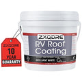 RV Roof Coating - Professional Flexible Waterproof Camper Roof Sealant Solar Reflective White Paint for Rubber EPDM TPO Fiberglass Aluminum Camper, Trailer, RV Repair (1 Gallon)