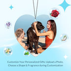 Custom Air Fresheners with Picture - Personalized Double Sided Photo Air Freshener, Customized Air Freshener for Car Wardrobe Bathroom Hanging Ornaments (A2-Heart)