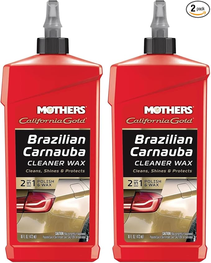 Mothers 05701 California Gold Brazilian Carnauba Cleaner Liquid Wax - 16 oz. (Pack of 2)