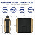 Skechers Memory Foam Seat Covers,Leather Car Seat Covers, Ultimate Comfort & Support Seat CoversFull Sets,Airbag Compatible, Automotive Universal Fit Most for SUVs, Vans, Sedans, Cars, Trucks,Beige