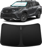 INSAUTO Custom Fit Windshield Sun Shade Accessories for Toyota Highlander 2020-2026, Foldable Front Window Sunshade, UV & Heat Reflector, Keeps Interior Cool, Includes Storage Bag