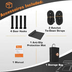 Sailnovo Car Rooftop Cargo Carrier Roof Bag 15 Cubic Feet Waterproof Car Top Carrier, Fits Most Vehicle with/Without Rack, Include Anti-Slip Mat,4 Reinforced Straps,4 Door Hooks