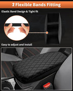 Shademax Center Console Cover for Nissan Kicks S SV SR 2025 2026 Accessories, Kicks Armrest Cover Center Console Cushion Pad Leather Middle Console Arm Rest Seat Box Lids Protector