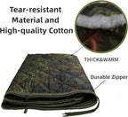 Camo Poncho Liner, Army Blanket, Military Sleeping Bag, with A Compression Carrying Bag, for Traveling, Hiking, Camping, Outdoor Survival, Car Blanket