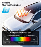 Wigoo for Toyota RAV4 2019-2026 Windshield Sunshade [100% Sun Block, 4th-Gen Cooling Tech] Foldable Heat Insulation Front Window Sunshade with Storage Bag, Compatible with Toyota RAV4 2019-2026