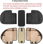 Black Panther Luxury PU Leather Rear Car Seat Cover, Compatible with Compact,Small and Medium Vehicles, Adjustable Length 49-55'', Diamond Pattern Embroidery (Black)