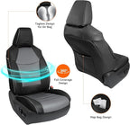 Custom Fit RAV4 Hybrid Seat Cover for Toyota RAV4 2019 2020 2021 2022 2023 2024 2025 Hybrid-LE/XLE/Limited/Woodland Edition/XLE Premium,Faux Leather,2-Row Full Set,(Black&Gray)