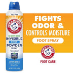 Arm & Hammer Invisible Foot Powder Spray, Clear Talc-Free Sweat Control, Odor Eliminating Foot Spray For Men & Women, 7 Oz (3 Pack)