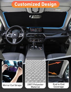Toyota Sienna EcoNour Car Windshield Sunshade 2021-2026 - 240T Polyester Material Cars Sun Visor Reflector Blocks UV Rays - Foldable Sunshade Interior Protection Accessories