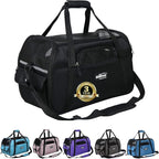 EliteField Soft Pet Carrier (3 Year Warranty, Airline Approved) Soft Sided Dog Puppy Cat Carrier Travel Bag (X-Large: 21" L x 12" W x 13" H, Black)
