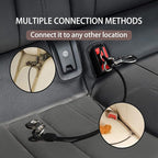 Dog Tether for Car Pet Dog Car Seat Belt Restraint Chew Proof Safety Tether Cable with Double Hook Stainless Steel Coated Pet Vehicle Leash and Harness Restraint 39 Inch