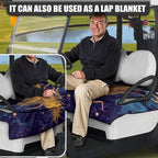 Biyejit Golf Cart Seat Covers with 4 Pockets Golf Cart Seat Towel Blanket Fits 2-Seat Golf Carts, Golf Cart Accessories