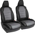 Custom Fit RAV4 Seat Cover for Toyota RAV4 2019 2020 2021 2022 2023 2024 Adventure and TRD-Off Road,Faux Leather,2-Row Full Set,(Black&Grey)