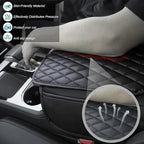 Ouzorp Car Center Console Cover, Upgraded Microfiber Leather Car Arm Rest Cover with 2 Storage Bags, Universal Armrest Cover for Car Storage Box Car Interior Accessories Protector for Most Vehicle