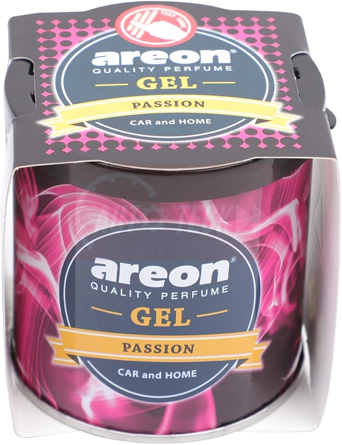 AREON GCK07 Car Perfume GEL Air Freshener Long Lasting Scent for Car or Home Odor Eliminator - PASSION