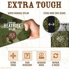 Don’t Die in The Woods - Emergency Sleeping Bag with Hood - Made with Extra Thick Thermal Mylar - 10 Essentials Hiking Camping Blanket, Survival Gear Tactical Car Disaster Bug Out First Aid Kits
