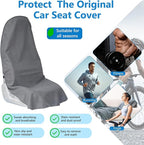 Car Seat Covers Universal Car Protective Front Seat Covers Washable Non-Slip Seat Protectors for Gym Workouts,Waterproof and Sweatproof Towel Seat Covers for Cars,Trucks, Jeeps (Grey)